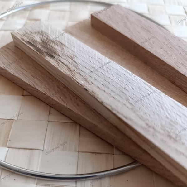 DIY Aufsteller Holzständer Holzklötzchen mit Loop Ring 15 cm